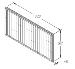 Forest Closeboard Fence Panels Golden Brown 6 X 3' Pack Of 8 -Outdoor Garden Shop 6194X A3