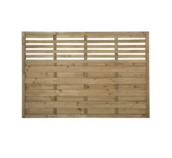 Forest Kyoto Slatted Top Fence Panels Natural Timber 6 X 4&apos; Pack Of 3