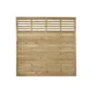 Forest Kyoto Slatted Top Fence Panels Natural Timber 6 X 6&apos; Pack Of 4 -Outdoor Garden Shop 6335K P