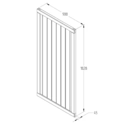 Forest Vertical Tongue & Groove Garden Gate 900 X 1830mm Natural Timber -Outdoor Garden Shop 635JG A3