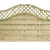 Forest Prague Lattice Curved Top Fence Panels Natural Timber 6 X 4' Pack Of 4 -Outdoor Garden Shop 6453K P