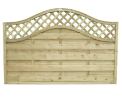 Forest Prague Lattice Curved Top Fence Panels Natural Timber 6 X 4&apos; Pack Of 4