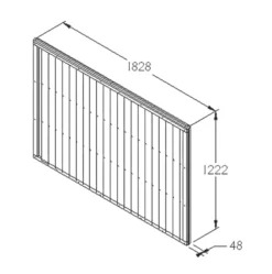 Forest Closeboard Fence Panels Golden Brown 6 X 4' Pack Of 4 -Outdoor Garden Shop 6678X A3