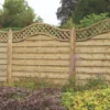 Forest Prague Lattice Curved Top Fence Panels Natural Timber 6 X 6&apos; Pack Of 3