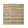 Forest Double-Slatted Fence Panels Natural Timber 6 X 6' Pack Of 3 -Outdoor Garden Shop 707JG P