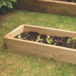 Forest Rectangular Raised Bed Natural Timber 1800 X 450 X 140mm -Outdoor Garden Shop 709KT A3