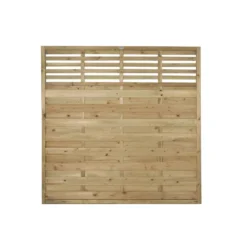 Forest Kyoto Slatted Top Fence Panels Natural Timber 6 X 6&apos; Pack Of 3