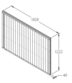 Forest Closeboard Fence Panels Golden Brown 6 X 4' Pack Of 8 -Outdoor Garden Shop 7192X A3
