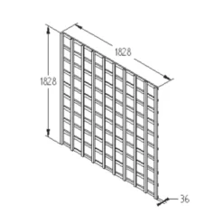 Forest Softwood Square Trellis X 5 Pack -Outdoor Garden Shop 726PR A5