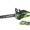 Greenworks GWGD40CS15K2 40V 1 X 2.0Ah Li-Ion Brushless Cordless 35cm Chainsaw -Outdoor Garden Shop 753KT P