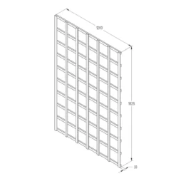 Forest Softwood Rectangular Trellis 4 X 6' 4 Pack -Outdoor Garden Shop 780JG A2