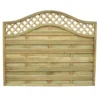 Forest Prague Lattice Curved Top Fence Panels Natural Timber 6 X 5&apos; Pack Of 6