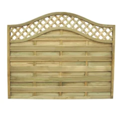 Forest Prague Lattice Curved Top Fence Panels Natural Timber 6 X 5&apos; Pack Of 6