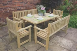 Forest Rosedene Garden Bench Mixed Softwood 1.65 X 0.6 X 0.9m -Outdoor Garden Shop 7821X A2