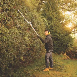 Titan TTT831HDC 18V 1 X 5.0Ah Li-Ion TXP Cordless 2-in-1 Hedge Trimmer & Pole Saw -Outdoor Garden Shop 783PT A2