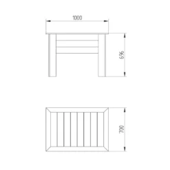 Forest Rectangular Garden Planter Natural Timber 1000 X 700 X 700mm -Outdoor Garden Shop 795KT A6