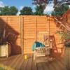 Rowlinson Traditional Lap Lap Fence Panels Honey Brown 1.8 X 1.5m Pack Of 3 -Outdoor Garden Shop 798PP P