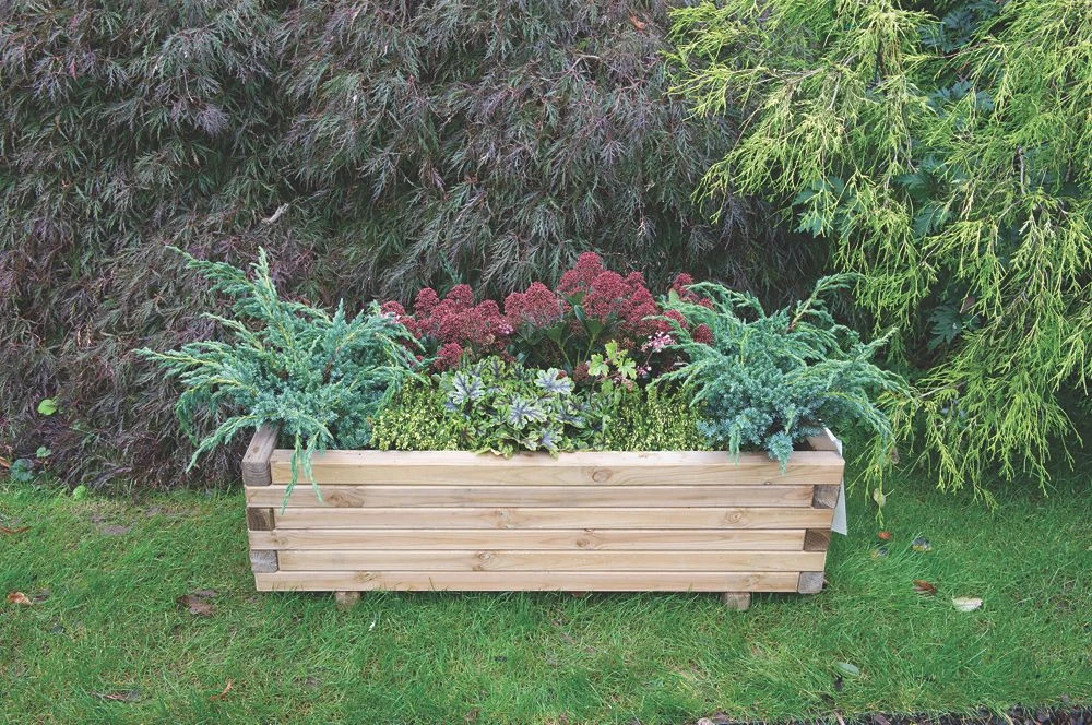 Forest Agen Rectangular Planter Natural Wood 320 X 400 X 1000mm 5 Forest Agen Rectangular Planter Natural Wood 320 X 400 X 1000mm - Image 3