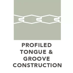 Forest Decibel Vertical Tongue & Groove Noise Reduction Fence Panels Natural Timber 6 X 6&apos; Pack Of 3 -Outdoor Garden Shop 8296X A3