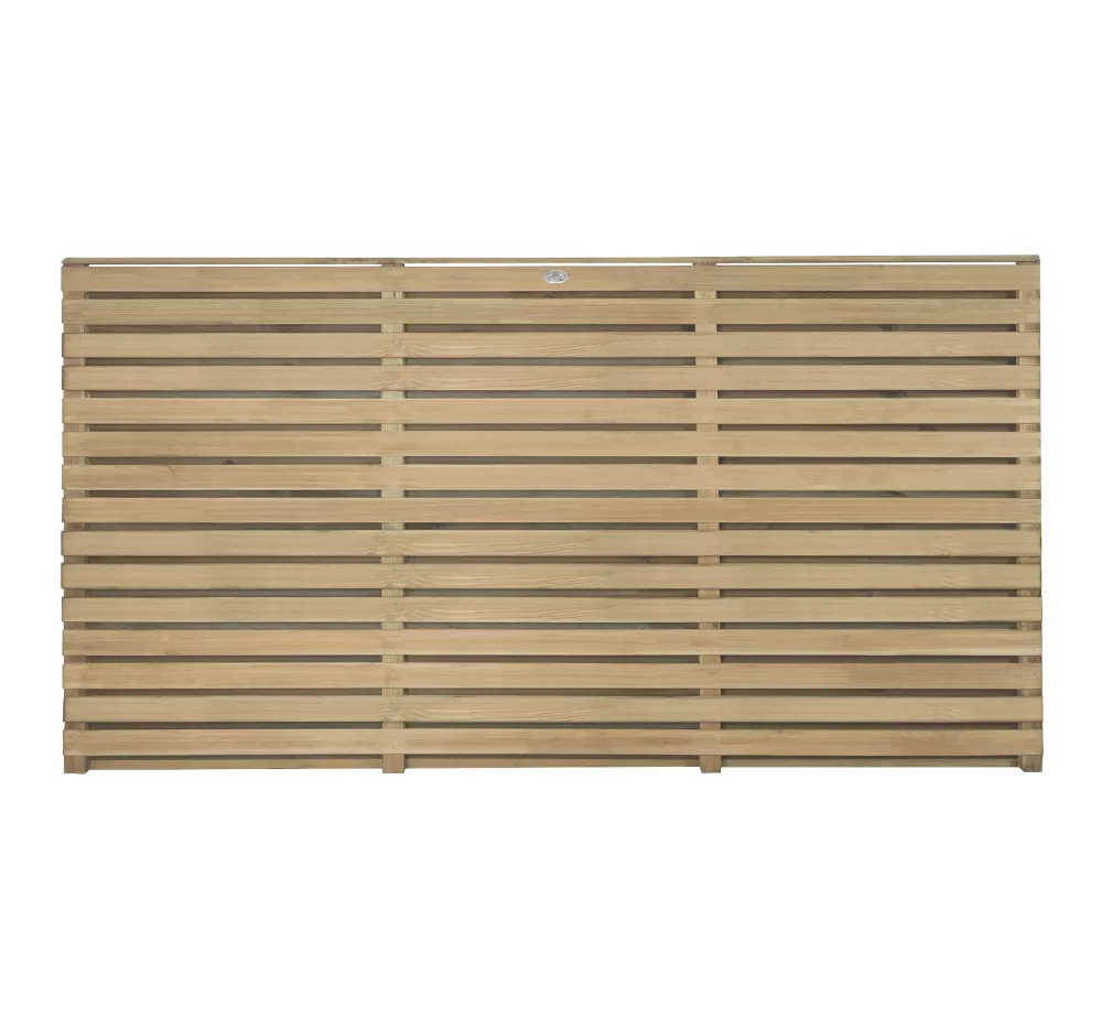 Forest Double-Slatted Fence Panels Natural Timber 6 X 3' Pack Of 3 3 Forest Double-Slatted Fence Panels Natural Timber 6 X 3' Pack Of 3
