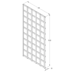 Forest Softwood Rectangular Trellis 3 X 6' 5 Pack -Outdoor Garden Shop 838JG A2