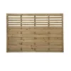 Forest Kyoto Slatted Top Fence Panels Natural Timber 6 X 4' Pack Of 4 -Outdoor Garden Shop 8397K P