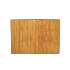 Forest Feather Edge Fence Panels Golden Brown 6 X 3' Pack Of 6