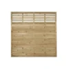 Forest Kyoto Slatted Top Fence Panels Natural Timber 6 X 6&apos; Pack Of 5 -Outdoor Garden Shop 8545K P