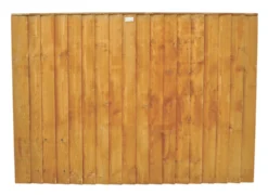 Forest Feather Edge Fence Panels Golden Brown 6 X 4' Pack Of 8