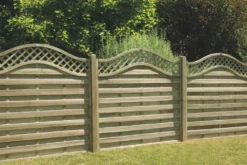 Forest Prague Lattice Curved Top Fence Panels Natural Timber 6 X 6' Pack Of 6 -Outdoor Garden Shop 90876 A2