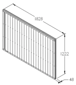 Forest Closeboard Fence Panels Golden Brown 6 X 4' Pack Of 10 -Outdoor Garden Shop 9119X A3