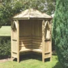 Shire Honeysuckle 4' X 4' (Nominal) Pyramid Timber Arbour -Outdoor Garden Shop 9276F P