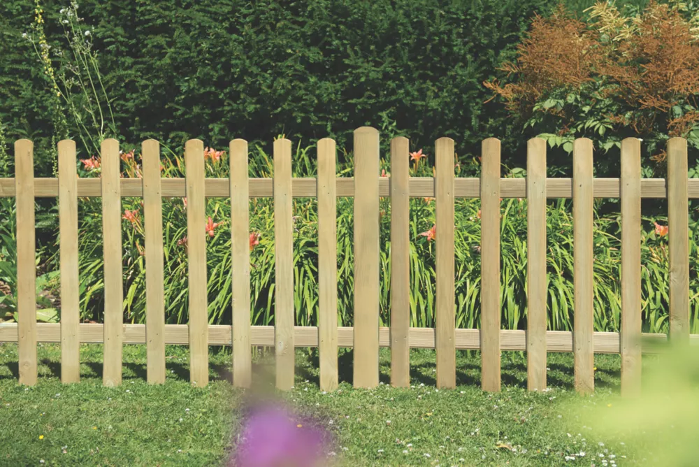 Forest Ultima Picket Fence Panel Natural Timber X Pack Of 5 4 Forest Ultima Picket Fence Panel Natural Timber X Pack Of 5 - Image 2