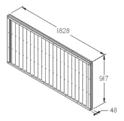 Forest Closeboard Fence Panels Golden Brown 6 X 3' Pack Of 6 -Outdoor Garden Shop 9479X A3
