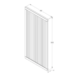 Forest Decibel Noise Reduction Garden Gate 900 X 1800mm Natural Timber -Outdoor Garden Shop 948JG A3