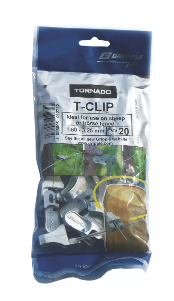 Tornado Gripple T-Clip Wire Fence Joiners 20 Pack 5 Tornado Gripple T-Clip Wire Fence Joiners 20 Pack - Image 3