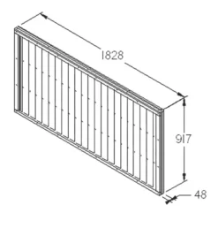 Forest Closeboard Fence Panels Golden Brown 6 X 3' Pack Of 10 -Outdoor Garden Shop 9542X A3