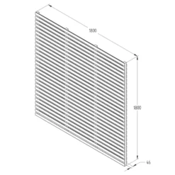 Forest VENHHM6PK5HD Double-Slatted Fence Panels Natural Timber 6 X 6' Pack Of 5 9 Forest VENHHM6PK5HD Double-Slatted Fence Panels Natural Timber 6 X 6' Pack Of 5 -Outdoor Garden Shop 956JG A3