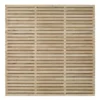 Forest VENHHM6PK5HD Double-Slatted Fence Panels Natural Timber 6 X 6&apos; Pack Of 5 -Outdoor Garden Shop 956JG P