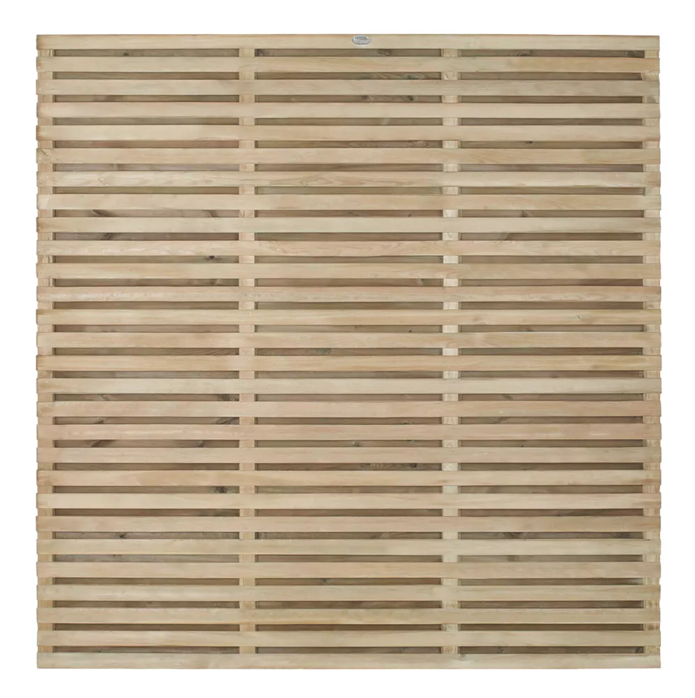 Forest VENHHM6PK5HD Double-Slatted Fence Panels Natural Timber 6 X 6' Pack Of 5 3 Forest VENHHM6PK5HD Double-Slatted Fence Panels Natural Timber 6 X 6' Pack Of 5