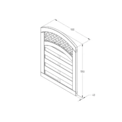 Forest Europa Prague Garden Gate 900 X 1200mm Natural Timber -Outdoor Garden Shop 957JG A2