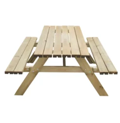 Forest Large Rectangular Garden Picnic Table 1770 X 1530 X 770mm -Outdoor Garden Shop 9831X A2
