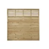 Forest Kyoto Slatted Top Fence Panels Natural Timber 6 X 6&apos; Pack Of 9
