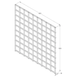 Forest Softwood Square Trellis 6 X 6&apos; 3 Pack -Outdoor Garden Shop 985JG A2