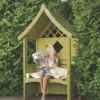 Shire Arum 4&apos; X 2&apos; (Nominal) Apex Timber Arbour -Outdoor Garden Shop 98853 P