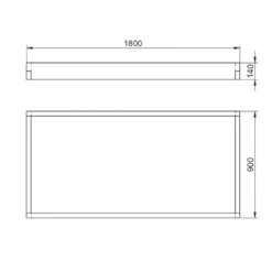 Forest Rectangular Raised Bed Natural Timber 1800 X 900 X 140mm -Outdoor Garden Shop 992KT A6